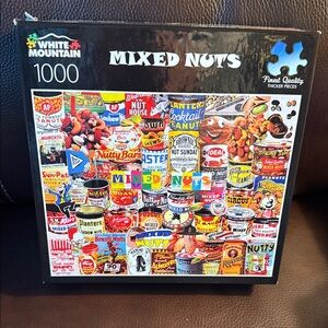 White Mountain Mixed Nuts Collage Puzzle. 1000 pieces. Complete.